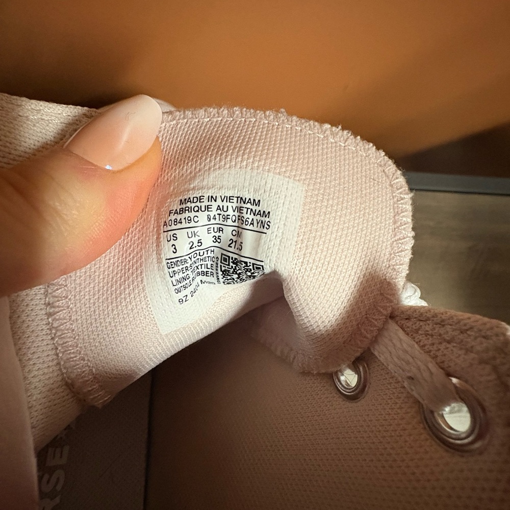 Converse Pink Glitter Platform High-Top Sneakers - Picture 9 of 9